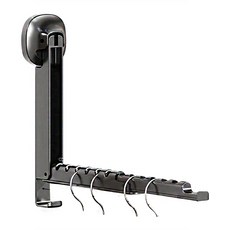 Kyhome 吸盤折疊伸縮晾衣架 雨天室內曬衣架 出差便攜掛衣架, 槍灰色