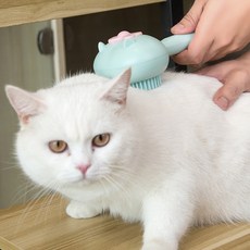 랜보어 반려동물 리본 목욕브러쉬, 그린, 1개