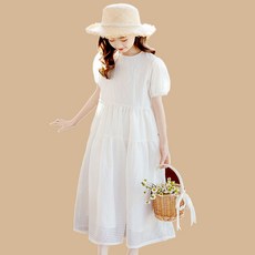 Edgeland 泡泡袖長版洋裝