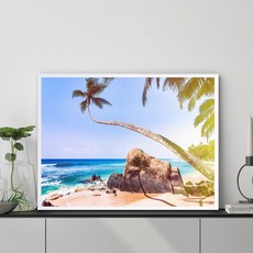 Mabel In Home 實木畫框 + 天堂海報套組, 白色