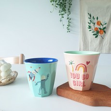 rice 孩童印花水杯2入組 M號, You Go Girl款+Space款, 1組