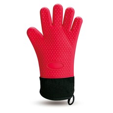 르미호 두꺼운 단열 오븐장갑, 04 롱 플렛 레드, 1개