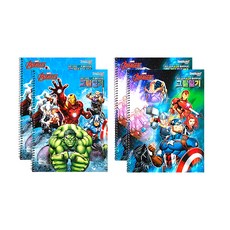 kumhong 復仇者聯盟春季圖畫日記 2 件套, 隨機發貨（設計）, 2套