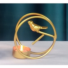 Lawyer Bird 室內裝飾燭台, 金色