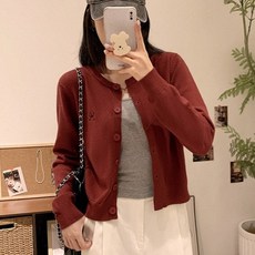 아이엠몽 여성용 드로아 리본 캐주얼 니트 가디건