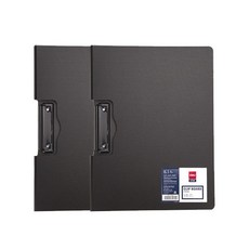 deLi 左鐵蓋剪貼板 A4 E75302, 黑色的, 2個