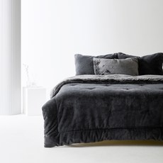 라뽐므 누아쥬 장모 극세사 흡습발열 차렵이불 세트