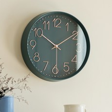 FLaITO 圓形靜音時鐘 28cm, 孔雀藍