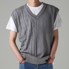 Highfu男款半針織背心