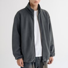 남녀공용 2WAY 오버핏 폴라플리스 집업 자켓