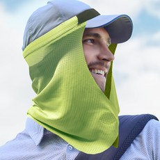 감자 쿨링가드 얼굴 목 햇빛 가리개 C1, 옐로그린, 1개