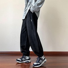 남성용 패션플로우 라운드 레트로 트렌디 스타일 트레이닝 바지