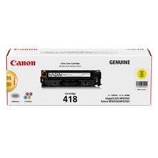 Canon 佳能 高品質正品碳粉匣 CRG-418, 黃色, 1個