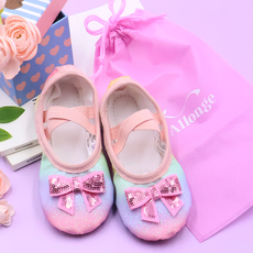 비단길 아동용 로타리본 발레슈즈 + 파우치 세트