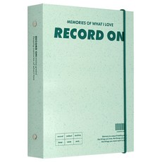 ICONIC Record On 6孔活頁夾 A5 黏貼式相簿組, 雜訊綠, 20枚入