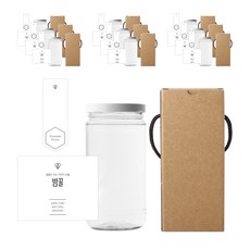 日期地毯蜂蜜瓶 375 320ml + 白色瓶蓋 + 簡單香脂蜂蜜 L 貼紙套組, 10組