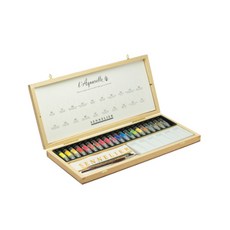 SENNELIER 高級水彩顏料 + 木盒套組 N131632, 10毫升, 20 種顏色
