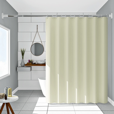 코다치프 심플 peva 욕실 샤워 커튼, 베이지, 1개
