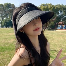 Musikine 女士藤編舒適防曬遮陽帽 C101