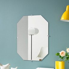 Onmam Company 超簡易浴室兩用直八角玻璃鏡 400 x 600 mm, 透明