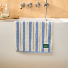 모던하우스 STF 더블 스트라이프 세면타월 190g 40 x 80 cm, 1개, 스카이