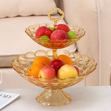 메이크미 2층 트레이 스토리지랙 대소, 골드, 1개