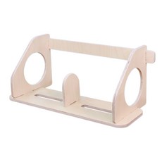 해피툴 자작나무 사선써클 책꽂이 2칸, 베이지