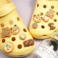 洞洞鞋配件鞋扣 巧克力小熊款