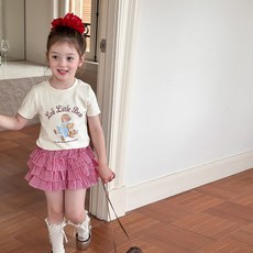 Starbean 女童小熊休閒短袖T恤