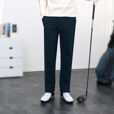 CONFIAR 男士隱藏式鬆緊帶直筒機能性刷毛高爾夫長褲 TC9101