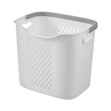 GRANDEX Rosh基本手把洗衣籃, 舒適的白色