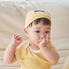 베이비앤아이 유아용 골지 모달 베어 헤어밴드