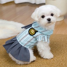 Wavy Days 狗狗襯衫風格幼稚園校服裙 W263-0418