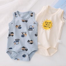 Bebeniz 嬰幼兒圖案網眼無袖套裝2件組