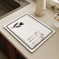 簡約廚房吧台吸水防潑水墊 6, 1個, 混合色