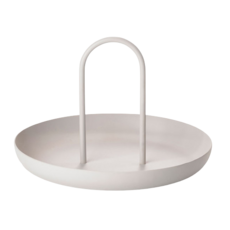 Pocoey 獨特圓形手柄托盤, 淺灰色