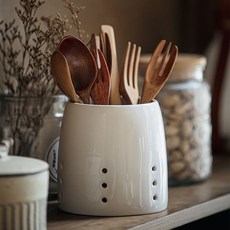 Hyujen 陶瓷筷桶 附排水孔 餐具架 多用途收納盒 SZT0029