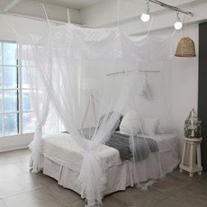 Ivy Deco簾式方形紋路蚊帳, 單一顏色