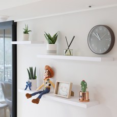 WOOD REPUBLIC 牆壁收納架, 白色的, 一層