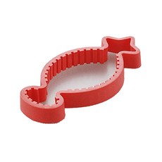 家用通用矽膠開瓶器, 紅色的, 1個