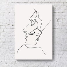 簡約室內裝飾帆布畫框 02 Kiss