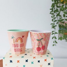 2 件套 Rice Baby Cups, 1套, 你去女孩,花櫻桃