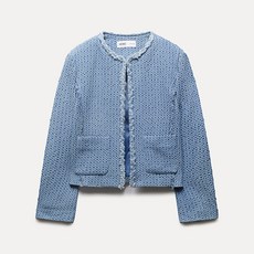 미쏘 여성용 소재변형 라운드넥 자켓