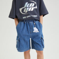 Kokoyarn 男童透氣夏季五分牛仔褲