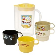 Skater 迪士尼水壺 850ml+馬克杯 220ml 4入組, 米老鼠, 850毫升