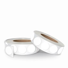 01SEALs 白色迷你圓點Yupo合成紙捲筒貼紙 15mm R-49 500入, 單一顏色, 2個