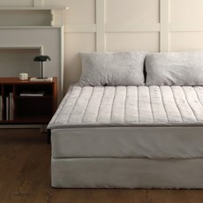 FLORA 簡約超細纖維固定鬆緊帶床墊, 灰色