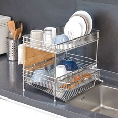 JBJ Prime 直立式碗盤瀝水架 全配組合 雙層 304, 單一顏色, 1個