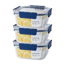 락앤락 탑클라스 정사각 밀폐용기, 3개, 1.4L