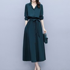 마켓에이 여성용 심플 리본 미시 원피스 빅사이즈 포함